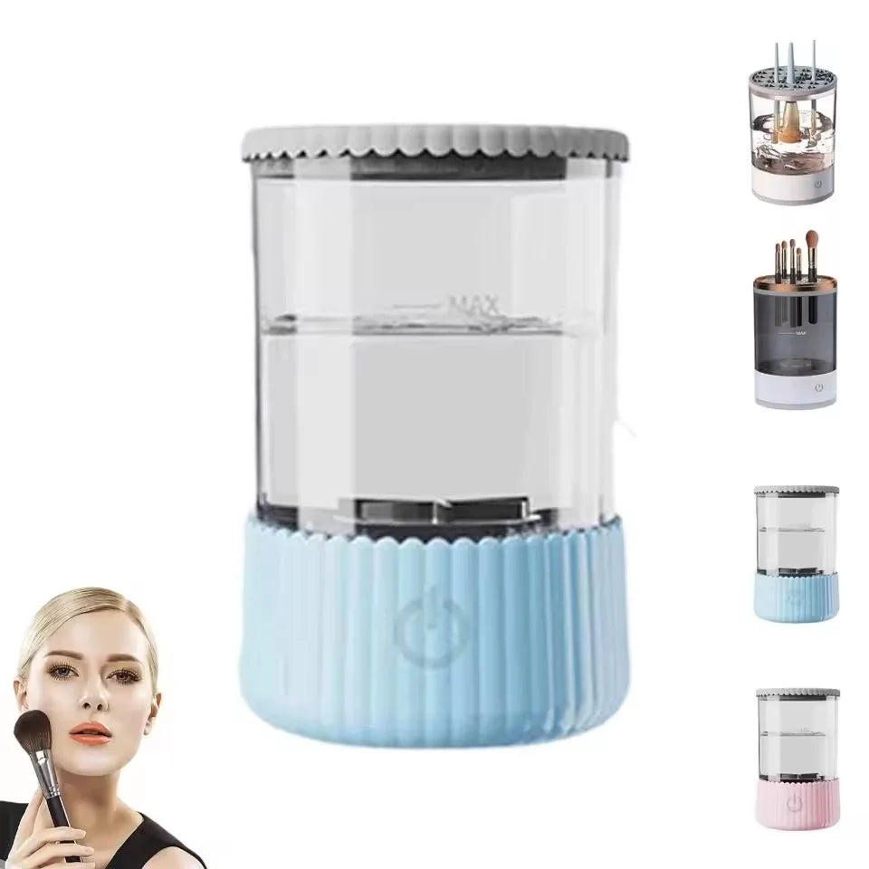 Automatic Electric Makeup Brush Cleaner 3 in 1 5V Beauty Brushes Dryer Visible Multipurpose Cosmetic Brush Cleaning Device Women