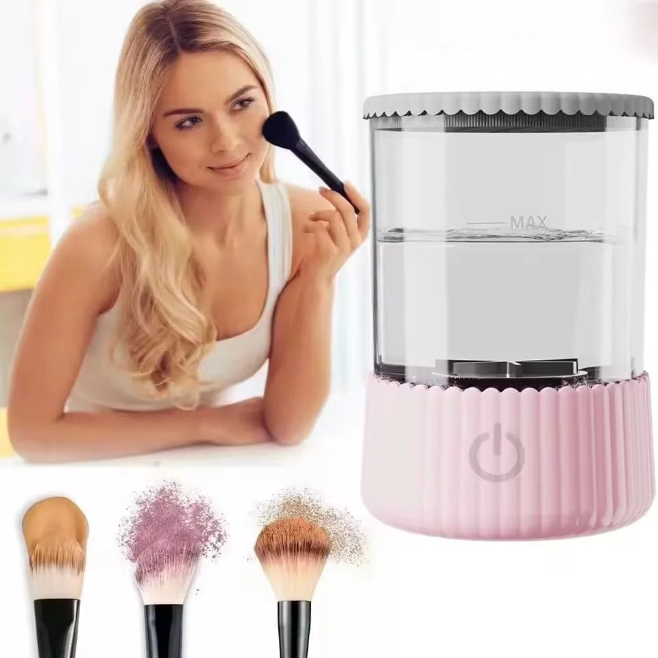 Automatic Electric Makeup Brush Cleaner 3 in 1 5V Beauty Brushes Dryer Visible Multipurpose Cosmetic Brush Cleaning Device Women