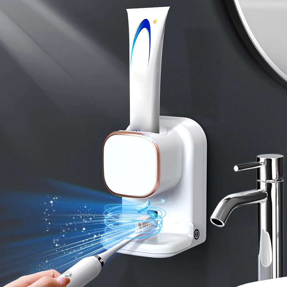 Automatic Toothpaste Dispenser USB Rechargeable Wall Mounted Toothpaste Squeezer Electric Toothpaste Dispenser for Kids Adults